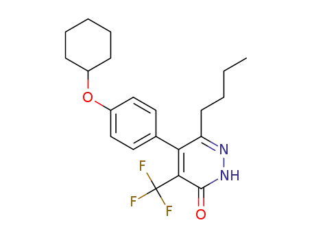 6-butyl-5-(4-cyclohexyloxy-phenyl)-4-trifluoromethyl-2H-pyridazin-3-one