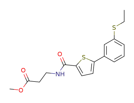 methyl 3-(2-(3-(ethylthio)phenyl)thiophene-5-carboxamido)propanoate