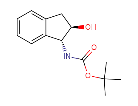 Molecular Structure of 766556-66-5 ((1R,2R)-N-BOC-1-AMINO-2-INDANOL)