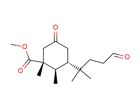 Cyclohexanecarboxylic acid,
3-(1,1-dimethyl-4-oxobutyl)-1,2-dimethyl-5-oxo-, methyl ester,
(1R,2R,3S)-