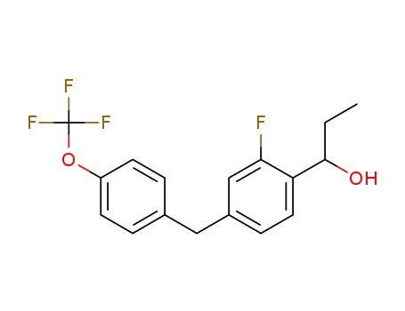 1-(2-fluoro-4-(4-(trifluoromethoxy)benzyl)phenyl)propan-1-ol