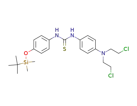 Thiourea,
N-[4-[bis(2-chloroethyl)amino]phenyl]-N'-[4-[[(1,1-dimethylethyl)dimethyl
silyl]oxy]phenyl]-