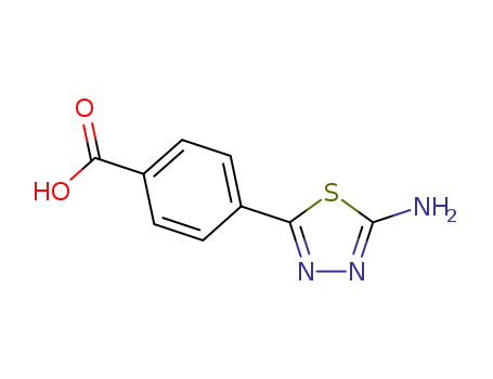 Molecular Structure of 235109-65-6 (4-(5-AMINO-1,3,4-THIADIAZOL-2-YL)BENZOIC ACID)