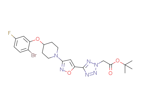 (5-{3-[4-(2-bromo-5-fluorophenoxy)piperidin-1-yl]-isoxazol-5-yl}tetrazol-2-yl)-acetic acid tert-butyl ester
