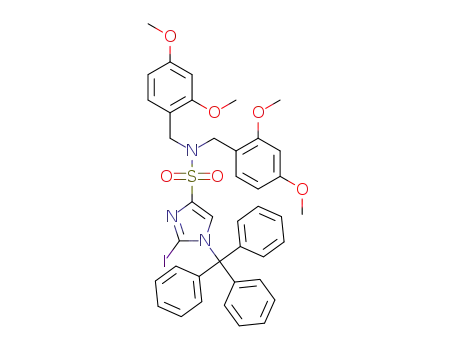 N,N-bis(2,4-dimethoxybenzyl)-2-iodo-1-trityl-1H-imidazole-4-sulfonamide
