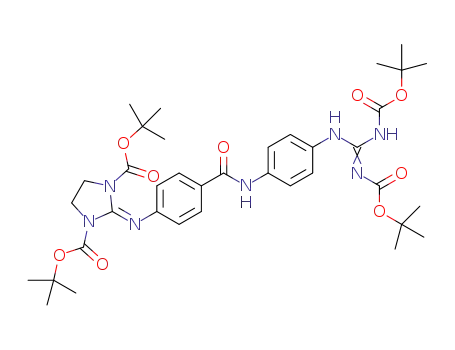 4-[N',N''-di(tert-butoxycarbonyl)-2-aminoimidazolino]-N-[4-N',N''-di(tert-butoxycarbonyl)guanidinophenyl]benzamide