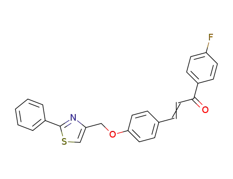 3-(4-((2-phenylthiazol-4-yl)methoxyphenyl))-1-(4-fluorophenyl)prop-2-en-1-one