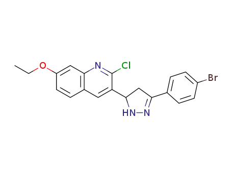 3-(3-(4-bromophenyl)-4,5-dihydro-1H-pyrazol-5-yl)-2-chloro-7-ethoxyquinoline