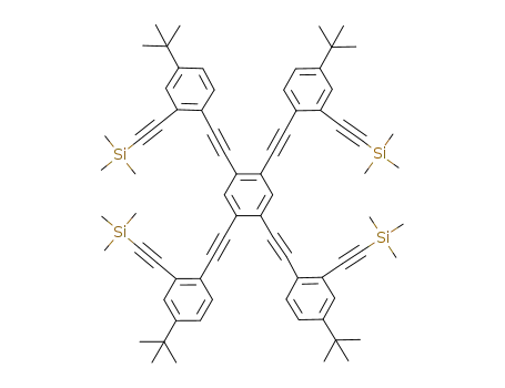 Benzene,
1,2,4,5-tetrakis[2-[4-(1,1-dimethylethyl)-2-[2-(trimethylsilyl)ethynyl]phenyl
]ethynyl]-