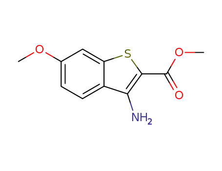 Molecular Structure of 189439-55-2 (3-Amino-6-methoxy-benzo[b]thiophene-2-carboxylic acid methyl ester)