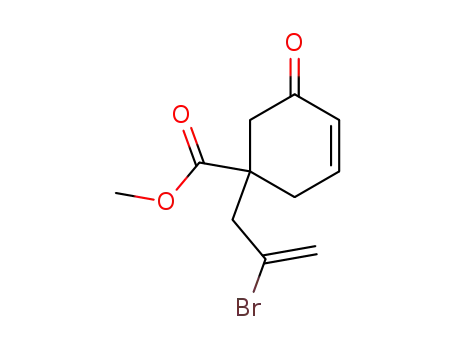 Molecular Structure of 87994-94-3 (3-Cyclohexene-1-carboxylic acid, 1-(2-bromo-2-propenyl)-5-oxo-,
methyl ester)