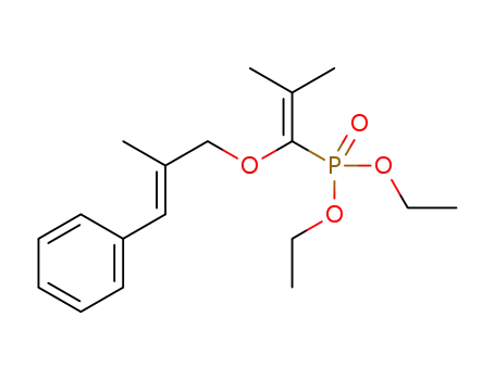 Molecular Structure of 1401467-15-9 ((E)-diethyl 2-methyl-1-(2-methyl-3-phenylallyloxy)prop-1-enylphosphonate)