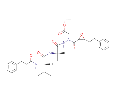trans-3-(N<sup>2</sup>-(N-3-phenylpropanoylvalylalanyl)-N<sup>1</sup>-tert-butoxycarbonylmethylhydrazinocarbonyl)-2-(2-phenethyl)oxirane