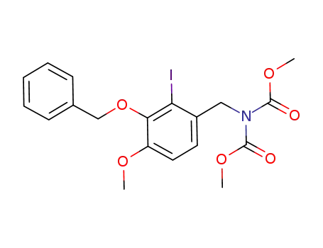 3-benzyloxy-2-iodo-4-methoxy-N,N-di(methoxycarbonyl)benzylamine