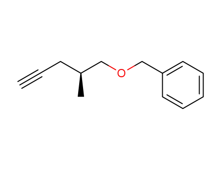 Molecular Structure of 143347-65-3 (Benzene, [[(2-methyl-4-pentynyl)oxy]methyl]-, (S)-)