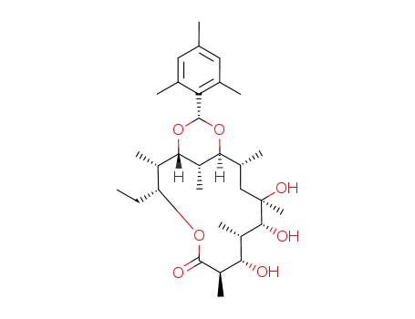 Molecular Structure of 188786-37-0 ((9S)-9,11-O-[(R)-2,4,6-trimethylbenzylidene]-9-dihydroerythronolide B)