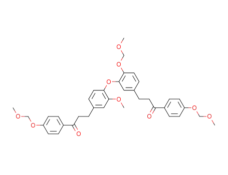 3-(4-methoxymethoxy-3-{2-methoxy-4-[3-(4-methoxymethoxy-phenyl)-3-oxo-propyl]-phenoxy}-phenyl)-1-(4-methoxymethoxy-phenyl)-propan-1-one