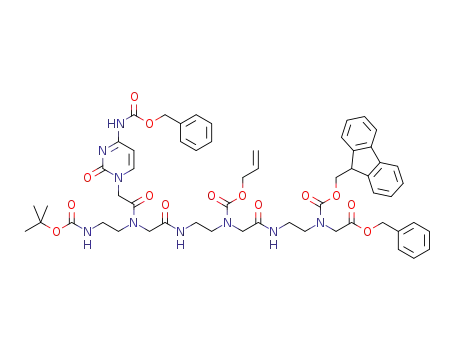 benzyl N-(2-(N-(allyloxycarbonyl)-N-(2-(N-(2-(4-(benzyloxycarbonylamino)-2-oxopyrimidin-1-yl)acetyl)-N-(2-(tert-butoxycarbonylamino)ethyl)glycylamino)ethyl)glycylamino)ethyl)-N-((9H-fluoren-9-yl)methyloxycarbonyl)glycinate