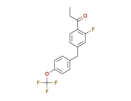 1-(2-fluoro-4-(4-(trifluoromethoxy)benzyl)phenyl)propan-1-one