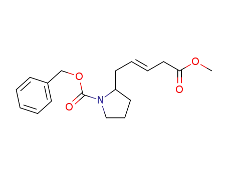 (E)-1-(benzyloxycarbonyl)-2-[4-(methyloxycarbonyl)but-2-enyl]pyrrolidine