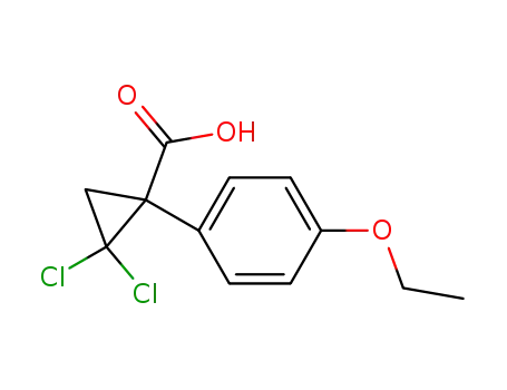 Molecular Structure of 104023-75-8 (2,2-Dichloro-1-(4'-ethoxyphenyl)cyclopropane-1-carboxylic acid)