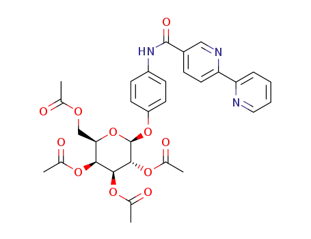 5-(-N-(p-O-(2,3,4,6-tetra-O-acetyl-β-D-galactosyl)phenyl)-aminocarbonyl)-2,2'-bipyridine