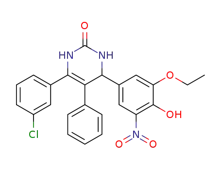 6-(3-chlorophenyl)-4-(3-ethoxy-4-hydroxy-5-nitrophenyl)-5-phenyl-3,4-dihydropyrimidin-2(1H)-one