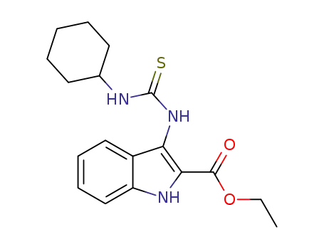 ethyl 3-(3-cyclohexylthioureido)-1H-indole-2-carboxylate