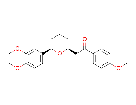 2-((2S,6R)-6-(3,4-dimethoxyphenyl)tetrahydro-2H-pyran-2-yl)-1-(4-methoxyphenyl)ethanone