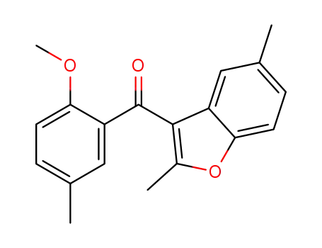 Molecular Structure of 1416255-30-5 ((2,5-dimethyl-1-benzofuran-3-yl)(2-methoxy-5-methylphenyl)methanone)