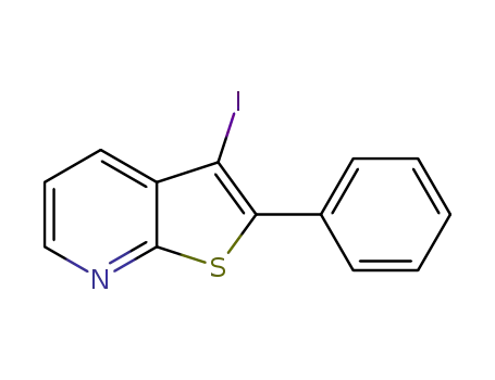 Molecular Structure of 1448146-97-1 (3-iodo-2-phenylthieno[2,3-b]pyridine)