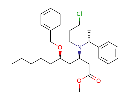 methyl (R,R,R)-3-[N-(3′-chloropropyl)-N-(α-methylbenzyl)amino]-5-(benzyloxy)decanoate
