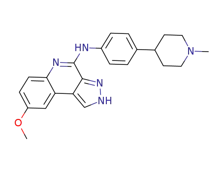 (8-methoxy-2H-pyrazolo[3,4-c]quinolin-4-yl)-[4-(1-methyl-piperidin-4-yl)-phenyl]-amine