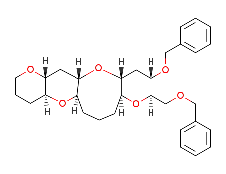(2S,3R,4aS,7aR,8aS,12aR,13aS,14aR)-2-(benzyloxy)-3-((benzyloxy)methyl)hexahydropyrano[3,2-b]pyrano-[2',3':5,6]pyrano[2,3-g]oxocine