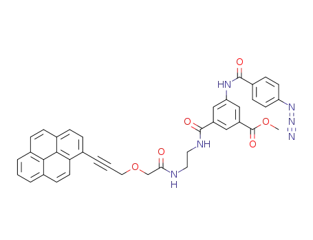 5-(4-azidobenzoylamino)-N-{2-[2-((3-(pyren-1-yl)prop-2-ynyl)oxy)acetylamino]-ethyl}isophthalamic acid methyl ester