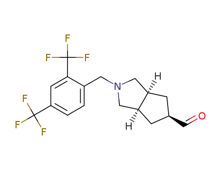 Molecular Structure of 1422129-59-6 ((3aR,6aS)-2-[2,4-bis(trifluoromethyl)benzyl]octahydrocyclopenta[c]pyrrole-5-carbaldehyde)