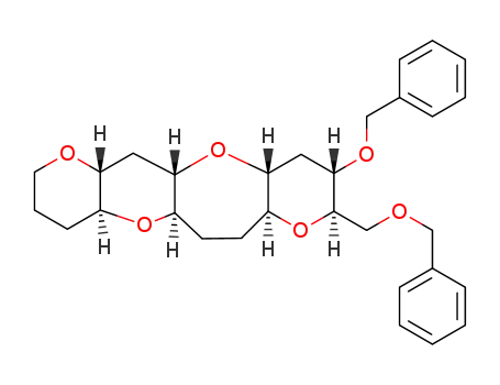 (2R,3S,4aR,5aS,6aR,10aS,11aR,13aS)-3-(benzyloxy)-2-((benzyloxy)methyl)tetradecahydro-2H-pyrano[3,2-b]pyrano[2',3':5,6]pyrano[2,3-f]oxepine