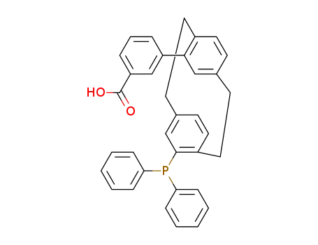Molecular Structure of 1417818-23-5 ({12-(3-carboxyphenyl)[2.2]paracyclophan-4-yl}diphenylphosphine)