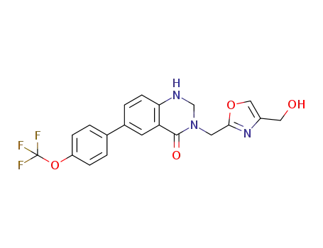 3-((4-(hydroxymethyl)oxazol-2-yl)methyl)-6-(4-(trifluoromethoxy)phenyl)-2,3-dihydroquinazolin-4(1H)-one
