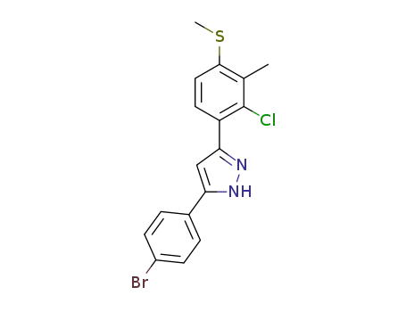 5-(4-bromophenyl)-3-[2-chloro-3-methyl-4-(methylsulfanyl)phenyl]-1H-pyrazole