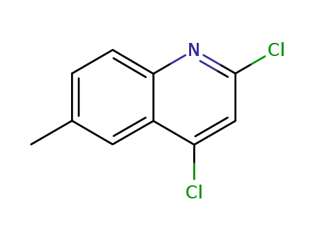 Molecular Structure of 102878-18-2 (2,4-DICHLORO-6-METHYLQUINOLINE)