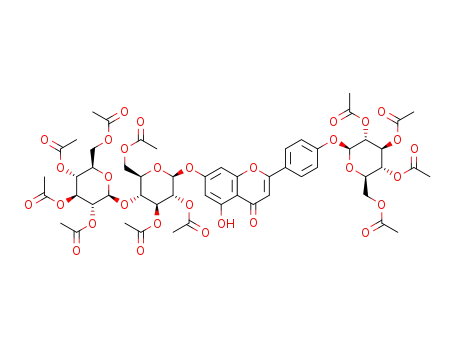 7-O-(heptaacetyl-β-D-cellobiosyl)-40-O-(tetraacetyl-β-D-glycosyl)apigenin