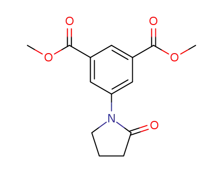 Molecular Structure of 537658-46-1 (1,3-Benzenedicarboxylic acid, 5-(2-oxo-1-pyrrolidinyl)-, dimethyl ester)