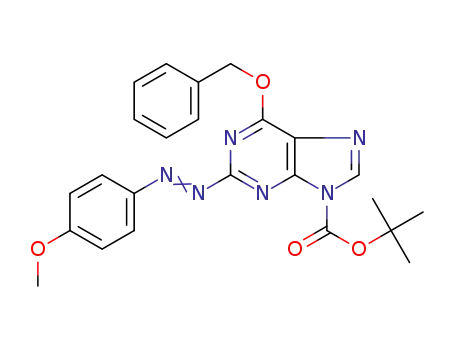 tert-butyl 6-(benzyloxy)-2-((4-methoxyphenyl)diazenyl)-9H-purine-9-carboxylate