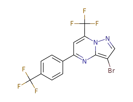 C<sub>14</sub>H<sub>6</sub>BrF<sub>6</sub>N<sub>3</sub>