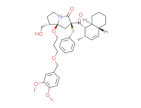 (2R,7S,7aS)-7a-(3-((3,4-dimethoxybenzyl)oxy)propoxy)-7-(hydroxymethyl)-2-((1S,2S,4aR,8aS)-2-methyl-1,2,4a,5,6,7,8,8a-octahydronaphthalene-1-carbonyl)-2-(phenylthio)tetrahydro-1H-pyrrolizin-3(2H)-one