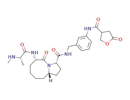 (3S,6S,10aS)-6-((S)-2-(methylamino)propanamido)-5-oxo-N-(3-(5-oxotetrahydrofuran-3-carboxamido)benzyl)decahydropyrrolo[1,2-a]azocine-3-carboxamide