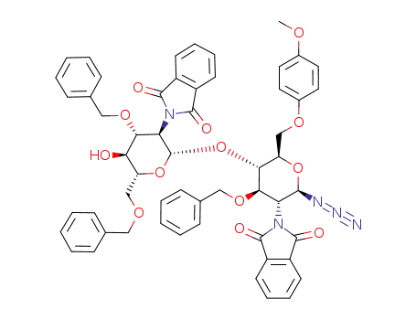3,6-di-O-benzyl-2-deoxy-2-phthalimido-β-D-glucopyranosyl-(1→4)-3-O-benzyl-2-deoxy-6-O-(p-methoxyphenyl)-2-phthalimido-β-D-glucopyranosyl azide