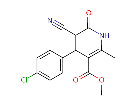 3-Pyridinecarboxylic acid, 4-(4-chlorophenyl)-5-cyano-1,4,5,6-tetrahydro-2-methyl-6-oxo-, methyl ester