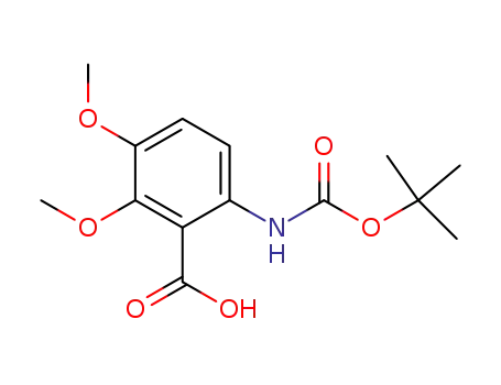 Molecular Structure of 106107-48-6 (Benzoic acid, 6-[[(1,1-dimethylethoxy)carbonyl]amino]-2,3-dimethoxy-)
